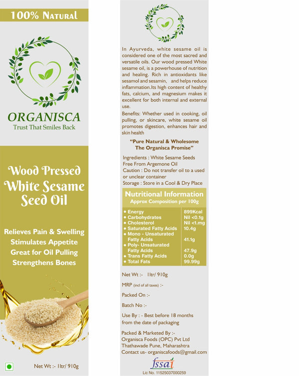 Wood Pressed White Seasme Oil