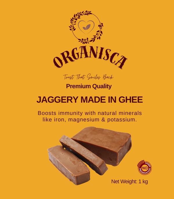 Jaggery Blocks Made in Pure Ghee (net wt 950g - 995g)